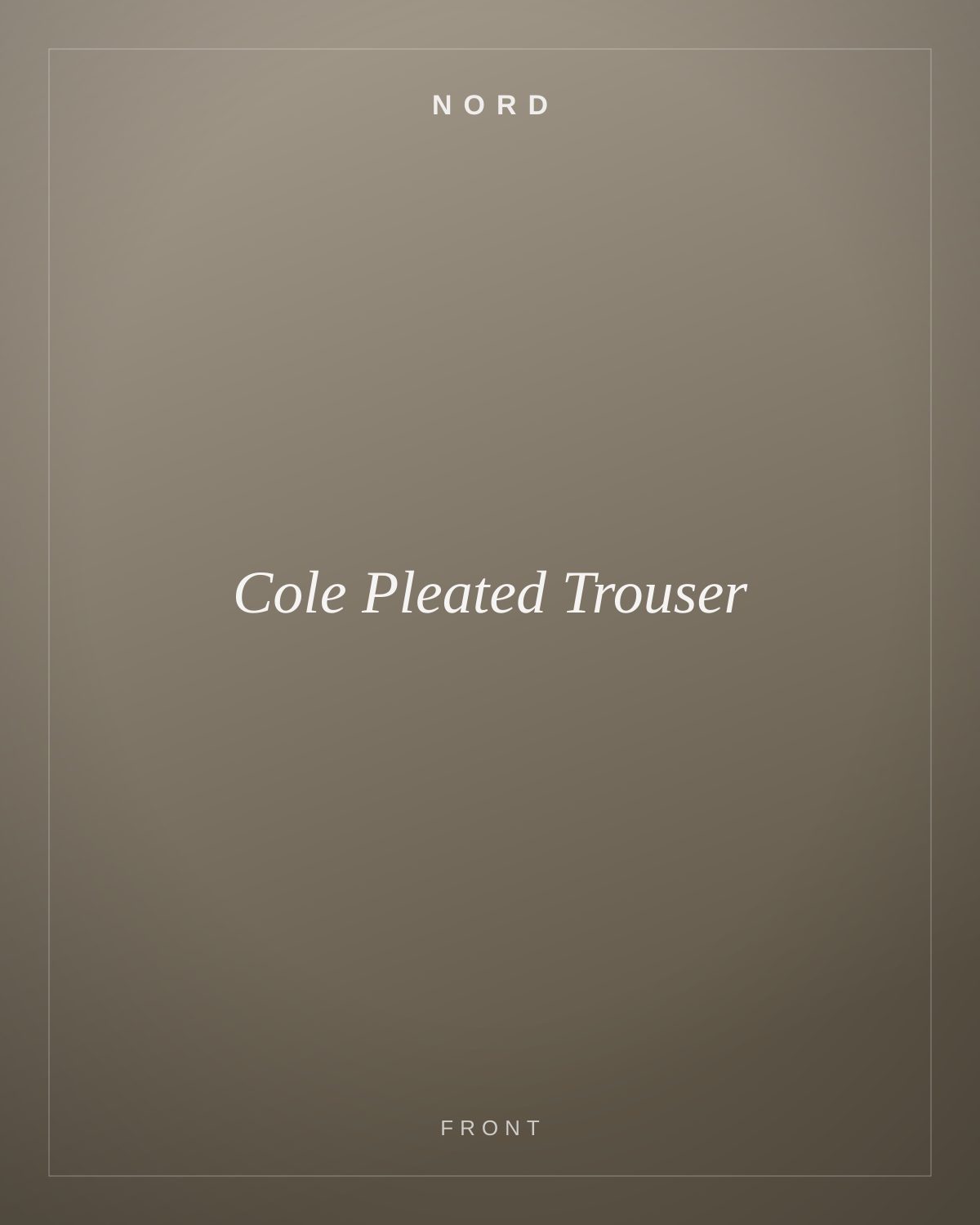 Cole Pleated Trouser, front